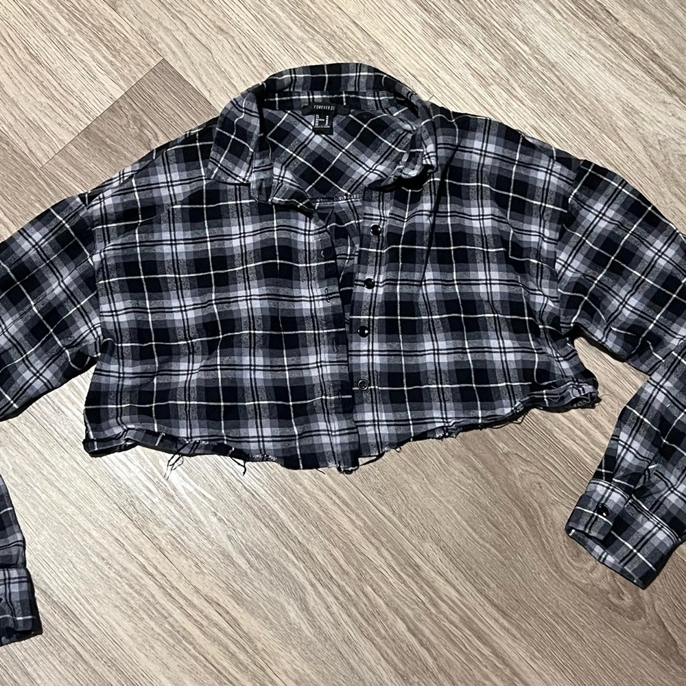 Forever 21 Monochrome Plaid Shirt